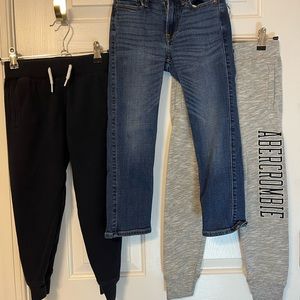 Boys size 5/6 Abercrombie and Fitch joggers and jeans